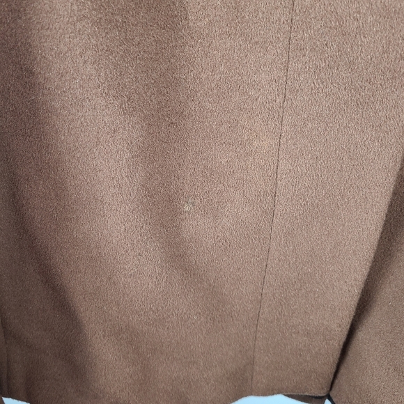 Jones New York brown angora & wool blend vintage long line pea coat, size 16 1/2 - Picture 12 of 12